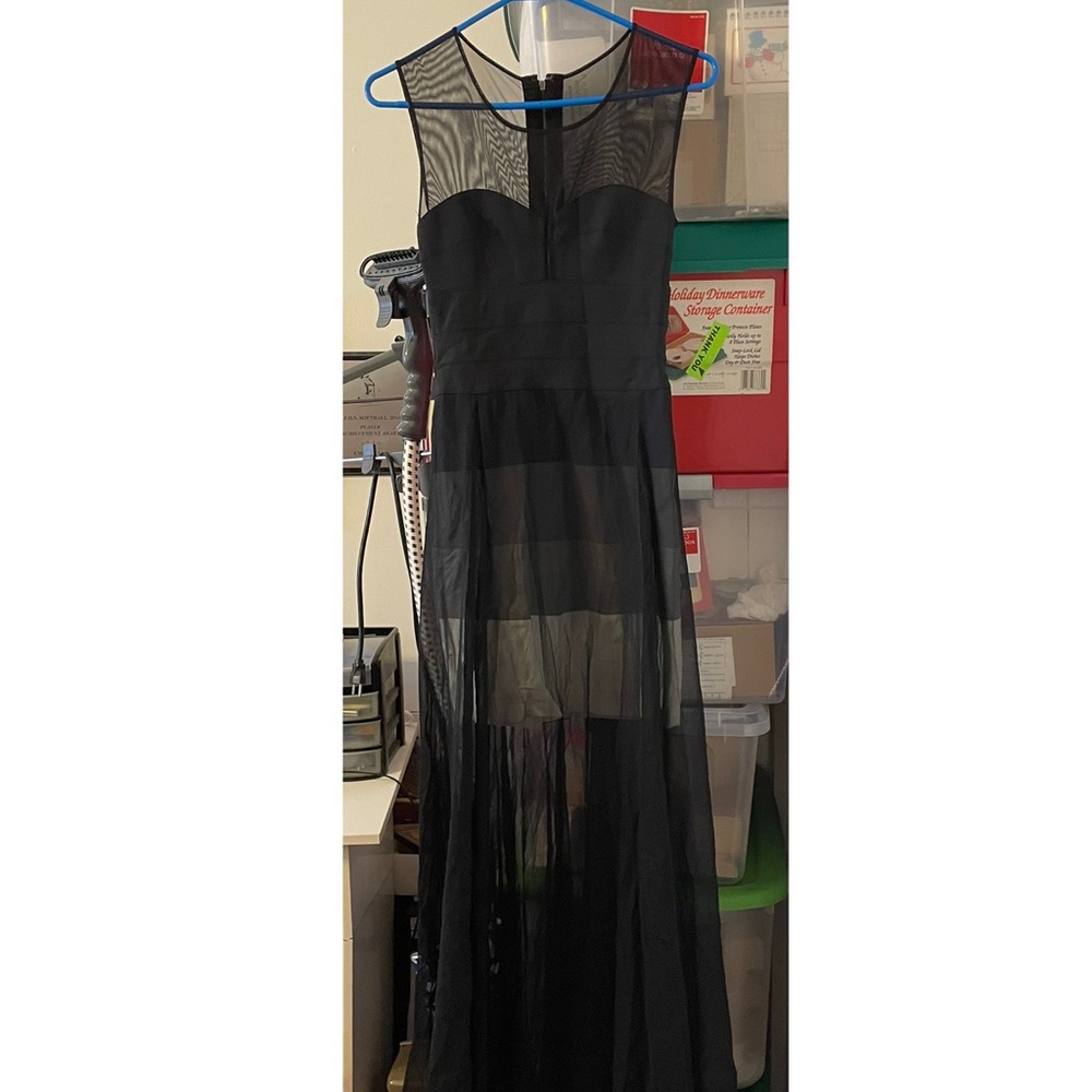 BCBG Mesh Gradient Sweetheart Dress
